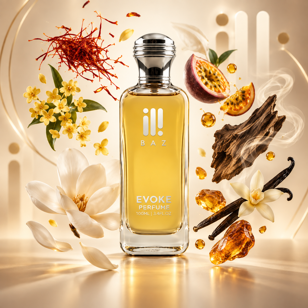 Evoke floating fragrance ingredients by BAZ Perfumes